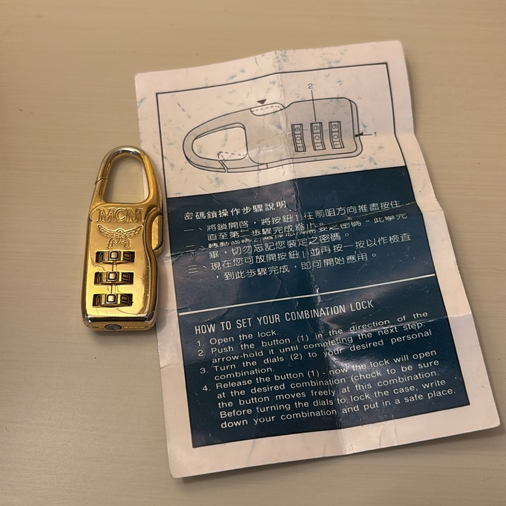 MCM LOCK W/ INSTRUCTIONS
